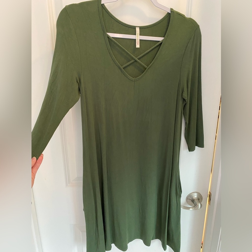 3/4 length sleeve piko tunic.